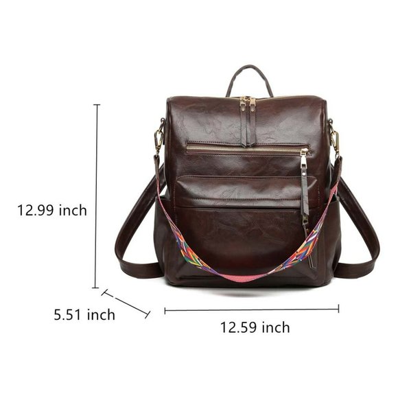 Coffee Washed Convertible Backpack by LEZA - Picture 4 of 5